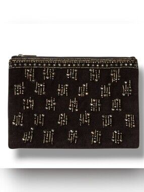 NWOT LOFT Velvet Beaded Pouch or Clutch